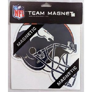 🏈🆕 DENVER BRONCOS HELMET  LOGO AUTO MAGNET - 8 INCH - NFL - MEN
